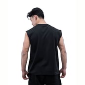 3 - Athflex Men's Sleeveless Elevate Boxy Tank,  Medium  Black 