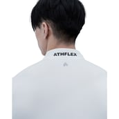 7 - Athflex Men's Compression Fit Hustle Highneck Pullover, White Large