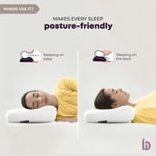 5 - Betterhood Contour Cervical Pillow,  Medium  White (Pack of 2) 