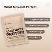 6 - HealthifyMe 100% Whey Protein,  5 sachets/pack  Creamy Coffee 
