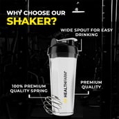4 - Healthfarm Fitness Plastic Leakproof Shaker for Protein Shake, Black/Clear 600 ml