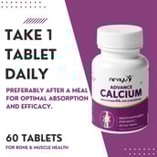 6 - Nirviyu Advance Calcium with Vitamin D3 Zinc & Magnesium, 60 tablet(s) Unflavoured