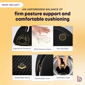 3 - betterhood Coccyx Seat Cushion,  Black  for Chair 