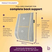 5 - betterhood Car Backrest Cushion, Grey for Back Support