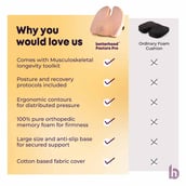 7 - betterhood Coccyx Seat Cushion,  Peach  for Chair 