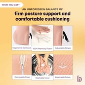 2 - betterhood Back Support Cushion,  Peach  for Chair 