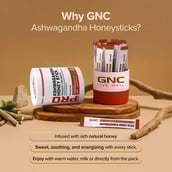 10 - GNC Pro Performance Ashwagandha Honey Stick,  30 sachets/pack 