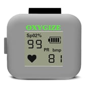 Oxygize Ring Pulse Oximeter with Blutooth and Water Resistent, Grey