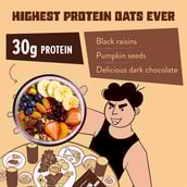 2 - Nutrabay High Protein Oats,  750 g  Dark Chocolate 