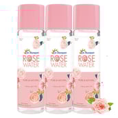 1 - Dr. Morepen Pure & Natural Rose Water,  120 ml  for All Types of Skin (Pack of 3) 