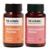 HealthKart HK Vitals Multivitamin Plus Men & Women 60 Tabs Combo
