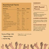 5 - Nutrabay Foods All-Natural Peanut Butter, 750 g Unsweetened, Creamy