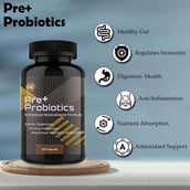 2 - Vitaminhaat Pre+ Probiotics,  60 capsules  Unflavoured 