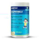 1 - Gritzo Supermilk Personalized Protein and Nutrition Drink Mix for 2-6 y Girl Overall Growth,  300 g  Creamy Vanilla 