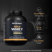 3 - Nutrabay Gold Concentrate Whey Protein, 4.4 lb Vanilla Ice Cream