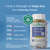 3 - Neuherbs Omega 3 Deep Sea Fish Oil for Heart, Brain & Bone Lemon Flavour,  30 softgels 