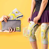 1 - betterhood Premium Knee Sleeve with with Gel Pad & Side Stabilizers,  Grey (Pack of 2)  Medium 