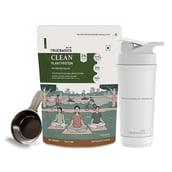 TrueBasics Clean Plant Protein 2.2 lb Chocolate & Steel Pro Shaker 700 ml Combo