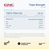 2 - GNC Triple Strength Fish Oil,  30 softgels 