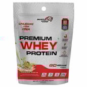 1 - Muscle Garage Premium Whey Protein, 4.4 lb Kesar Pista
