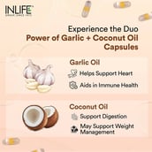 4 - INLIFE Natural Garlic Oil 0.5% with Coconut Oil,  60 veggie capsule(s) 