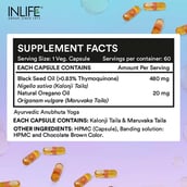 11 - INLIFE Black Seed & Oregano Oil, 60 veggie capsule(s)