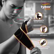 2 - Tynor Wrist Support with Thump Loop (Neo),  Black with Green  Universal 