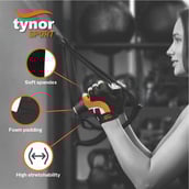 2 - Tynor Tynogrip Training Gloves,  Black with Orange  Small 