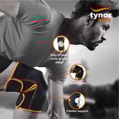 2 - Tynor Knee Wrap (Neo), Black/Green Universal