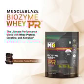 2 - MuscleBlaze Biozyme Whey PR,  2.2 lb  Refill Pouch Chocolate Fudge