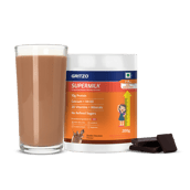 1 - Supermilk Gritzo Height+ for 7-12 Yrs Girls Personalized Protein & Nutrition Drink Mix,  200 g  Double Chocolate 