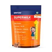 2 - Supermilk Gritzo Height+ for 7-12 Yrs Girls Personalized Protein & Nutrition Drink Mix, 1 kg Double Chocolate