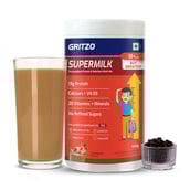 1 - Supermilk Gritzo Height+ for 13+ Yrs Boys Personalized Protein & Nutrition Drink Mix, 400 g Cafe Mocha