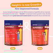 3 - Supermilk Gritzo Height+ for 13+ Yrs Girls Personalized Protein & Nutrition Drink Mix,  800 g  Double Chocolate
