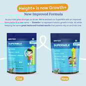 4 - Supermilk Gritzo Height+ for Boy/Girl 2-6 Yrs Personalized Protein & Nutrition Drink Mix,  800 g  Double Chocolate