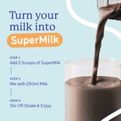 9 - Supermilk Gritzo Height+ for Boy/Girl 2-6 Yrs Personalized Protein & Nutrition Drink Mix,  800 g  Double Chocolate