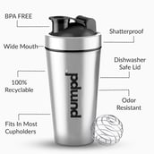 4 - Pumpd Steel Shaker,  Silver  750 ml 