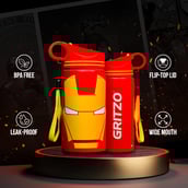 5 - Gritzo Ironman Sipper, Red 500 ml