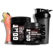 1 - G.O.A.T Fit Colossal Pre Workout 0.39 lb & Creatine Monohydrate 0.22 lb Combo with Free Shaker,  3 Piece(s)/Pack  Spicy Guava & Unflavoured 