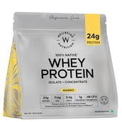 1 - Wellbeing Nutrition 100% Native Whey Protein Isolate + Concentrate,  2.2 lb  Mango 