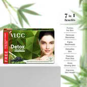 3 - VLCC Detox Facial Kit,  300 g  Removes Blemishes (with Free Rose Water Toner - 100ml) 