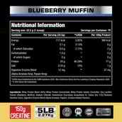 11 - One Science 100% Premium Whey Protein,  5 lb  Blueberry Muffin - with Free 150g Creatine 