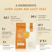 10 - Happy Cultures Tastiest Plant Protein, 1.11 lb Real Alphonso Mango with Almond Chunks