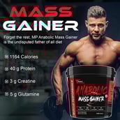 2 - Muscle Performance Anabolic Mass Gainer, 11 lb Belgium Chocolate with Steel Shaker