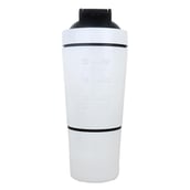 3 - Shifter Stainless Steel Shaker Bottle with Compartment,  White  590 ml 