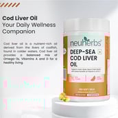 4 - Neuherbs Omega Deep Sea Cod Liver Oil Flavour Lemon,  100 softgels 