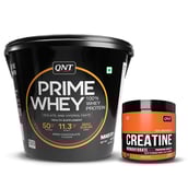 QNT Prime Whey & Creatine Monohydrate Unflavoured 0.198 lbs Combo,  8.8 lb  Irish Chocolate 