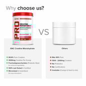 6 - GNC Pro Performance Pure Micronized Creatine Monohydrate,  Unflavoured with Steel Shaker 750ml  0.88 lb 