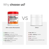 7 - GNC Pro Performance Pure Micronized Creatine Monohydrate,  Orange with Steel Shaker 750ml  0.55 lb 