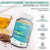 3 - Naturyz Omega 3 Flaxseed + Seabuckthorn Oil,  60 capsules 